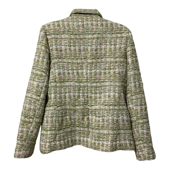 NWT $198 RACHEL ZOE Tweed Fringe Metallic Double Breasted Tweed Blazer Size Med - Picture 7 of 8